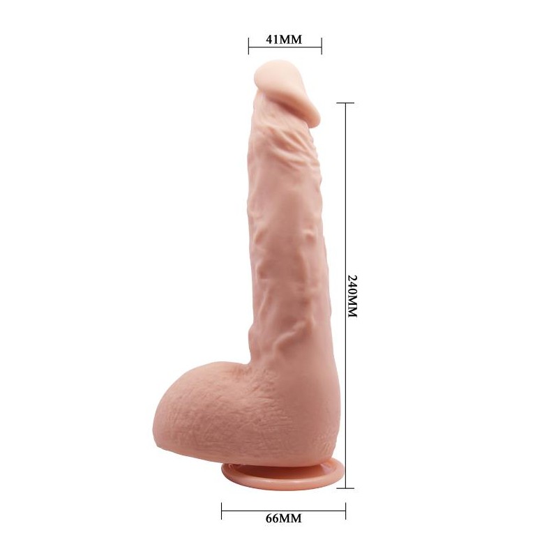 Elastyczne realistyczne dildo 24 cm żylaste skóra